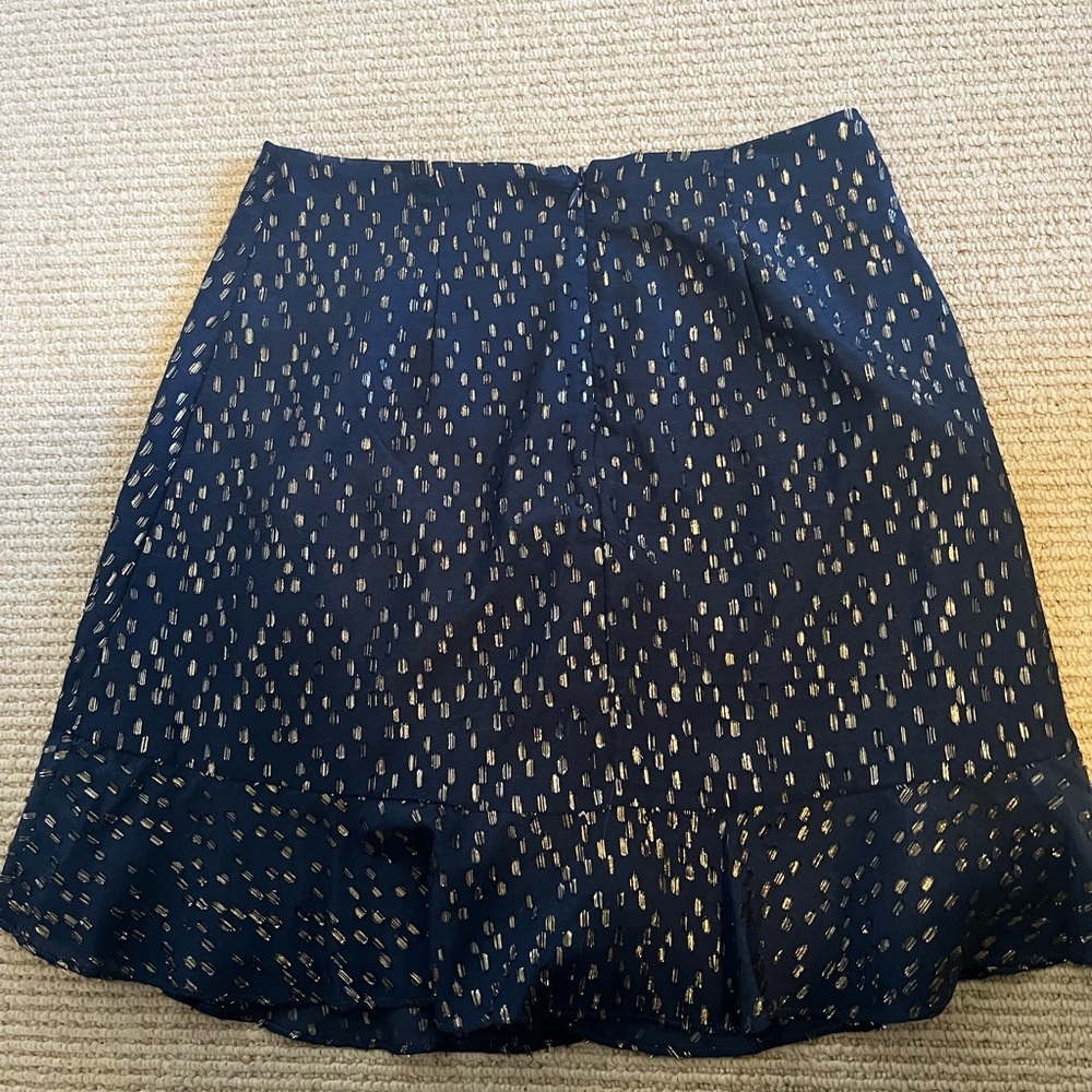 Navy with silver detail mini skirt